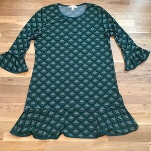 MICHAEL Michael Kors 3/4 Bell Sleeve Knee-Length Green Dress Women’s XXL
